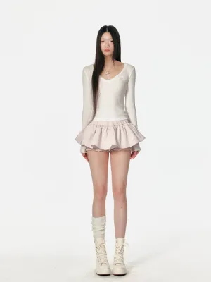 Balloon Frill Skirt Shorts