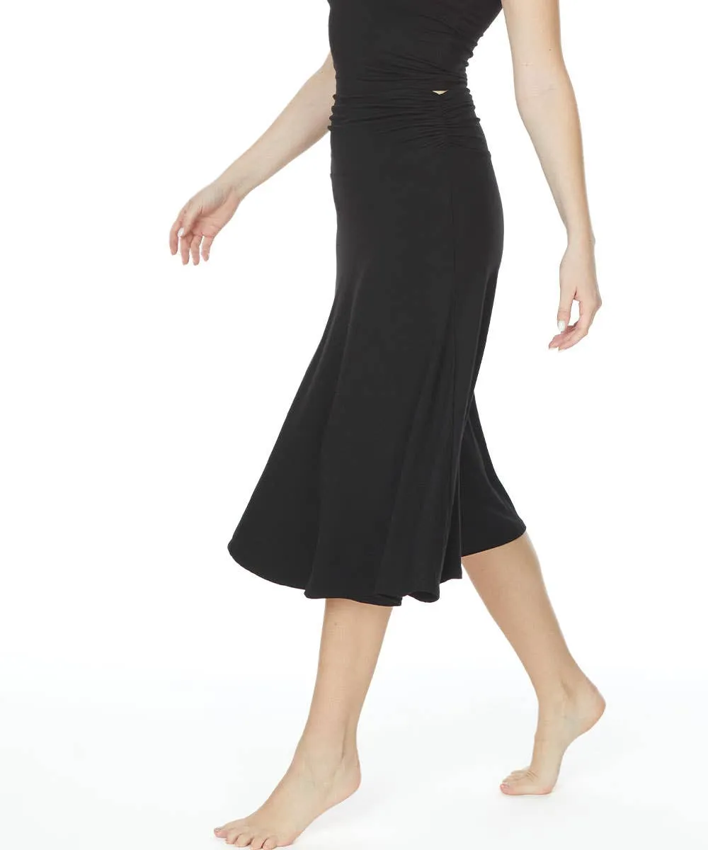 Bamboo Mid Length Skirt Flared