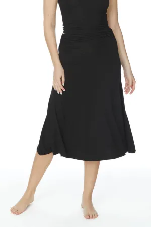 Bamboo Mid Length Skirt Flared