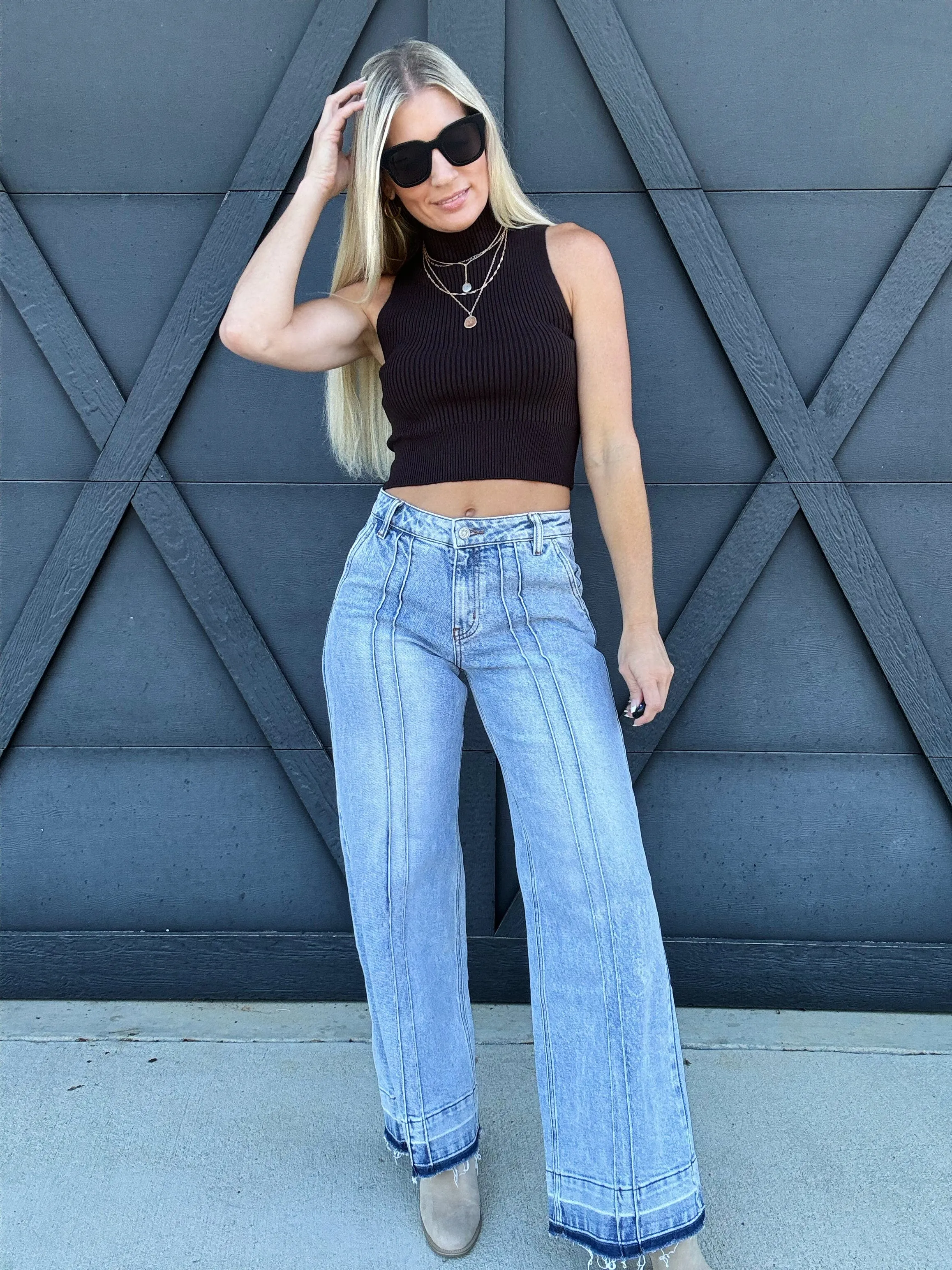 Bayeas Jeremy Mid Rise Jeans in Light Blue