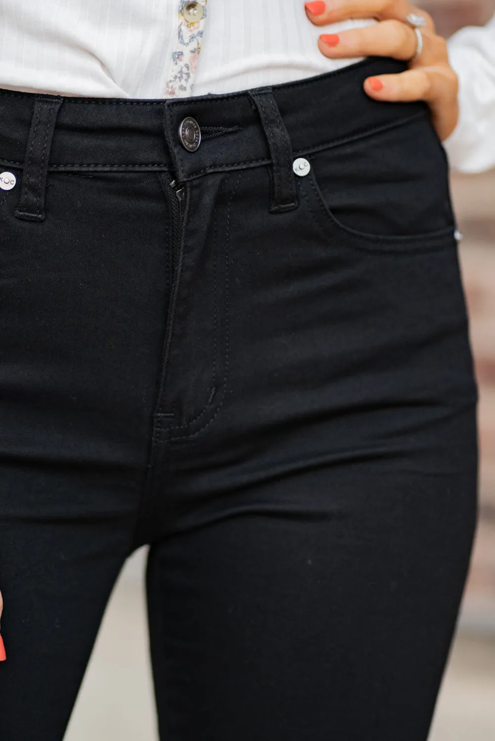 Betty High Rise Fray Hem Skinny