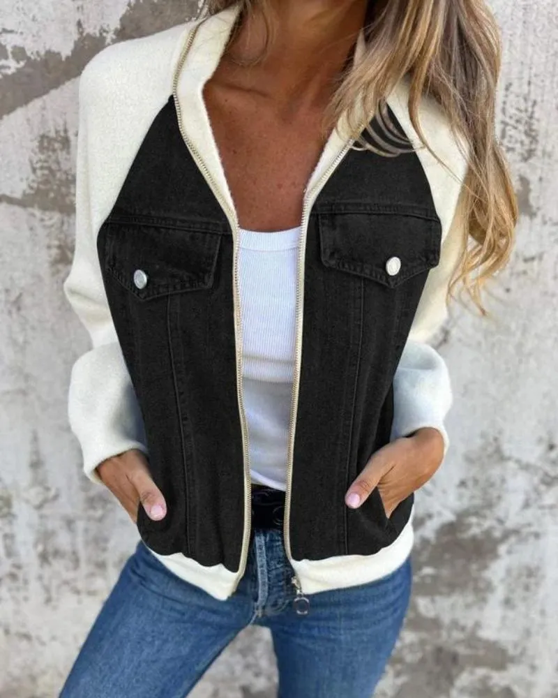Bianca | Denim Patchwork Jacket