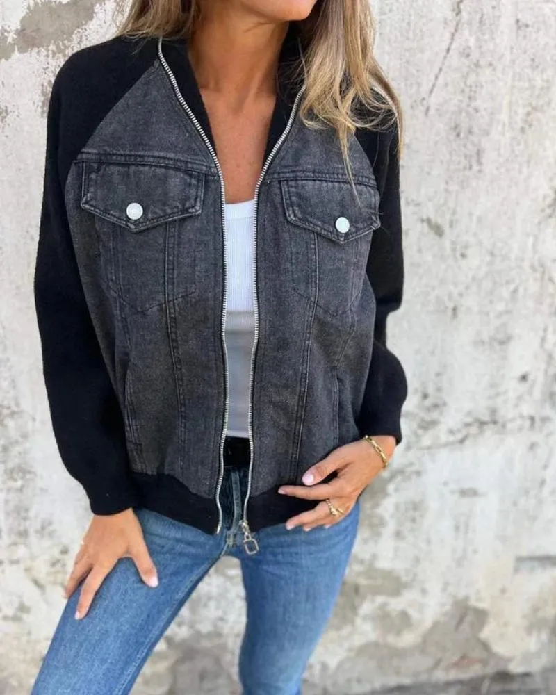 Bianca | Denim Patchwork Jacket