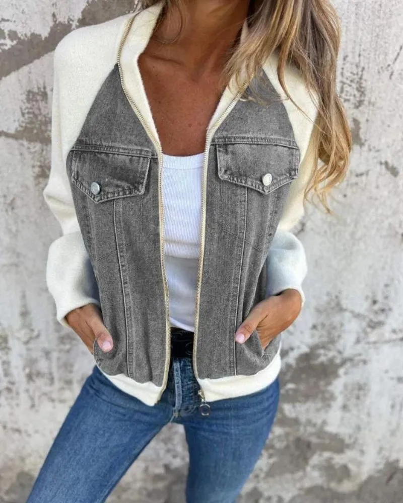 Bianca | Denim Patchwork Jacket