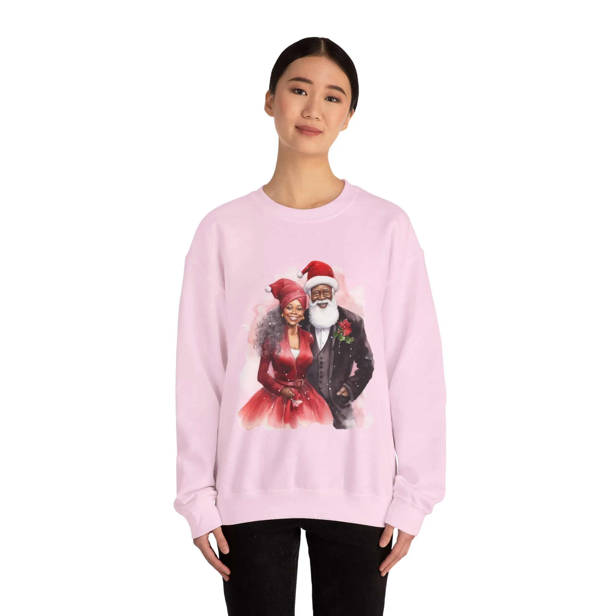 Black Santa 16 Unisex Heavy Blend™ Crewneck Sweatshirt