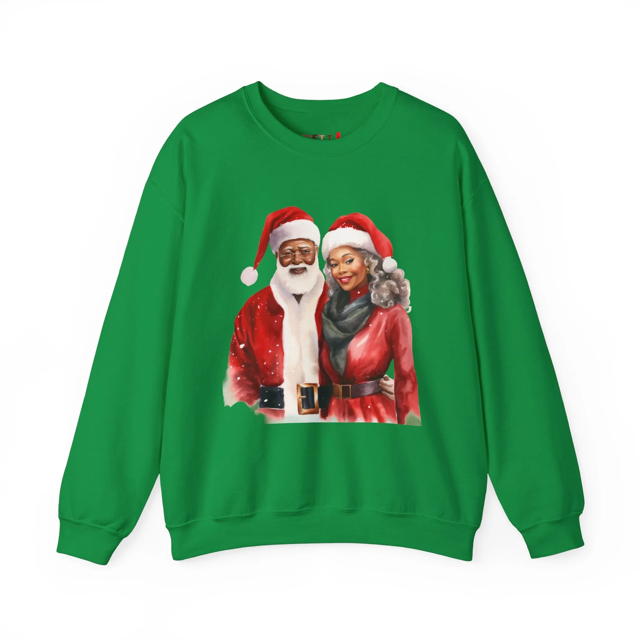 Black Santa 7 Unisex Heavy Blend™ Crewneck Sweatshirt