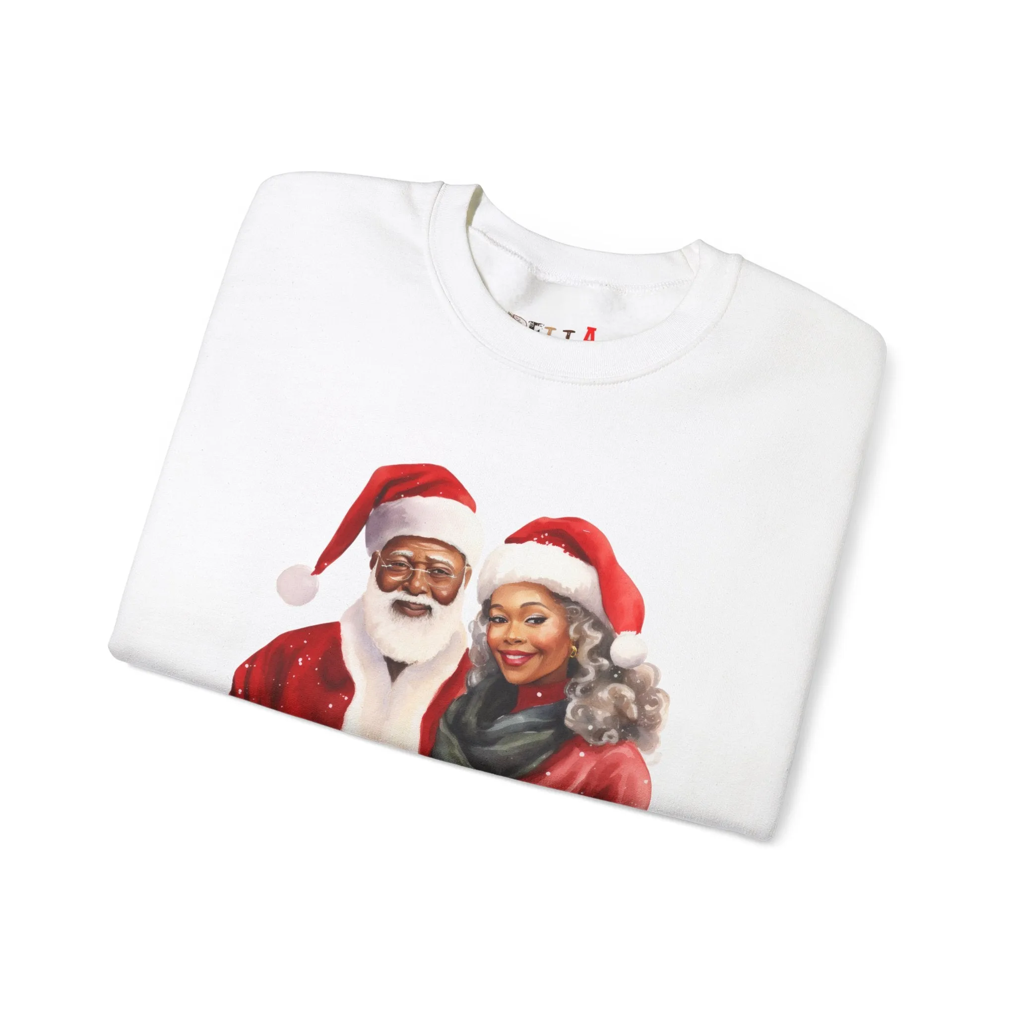 Black Santa 7 Unisex Heavy Blend™ Crewneck Sweatshirt