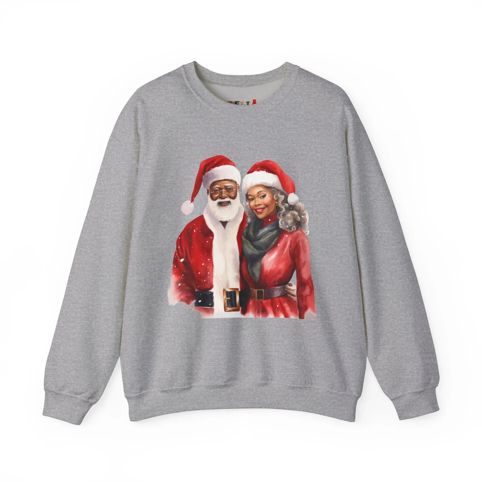 Black Santa 7 Unisex Heavy Blend™ Crewneck Sweatshirt