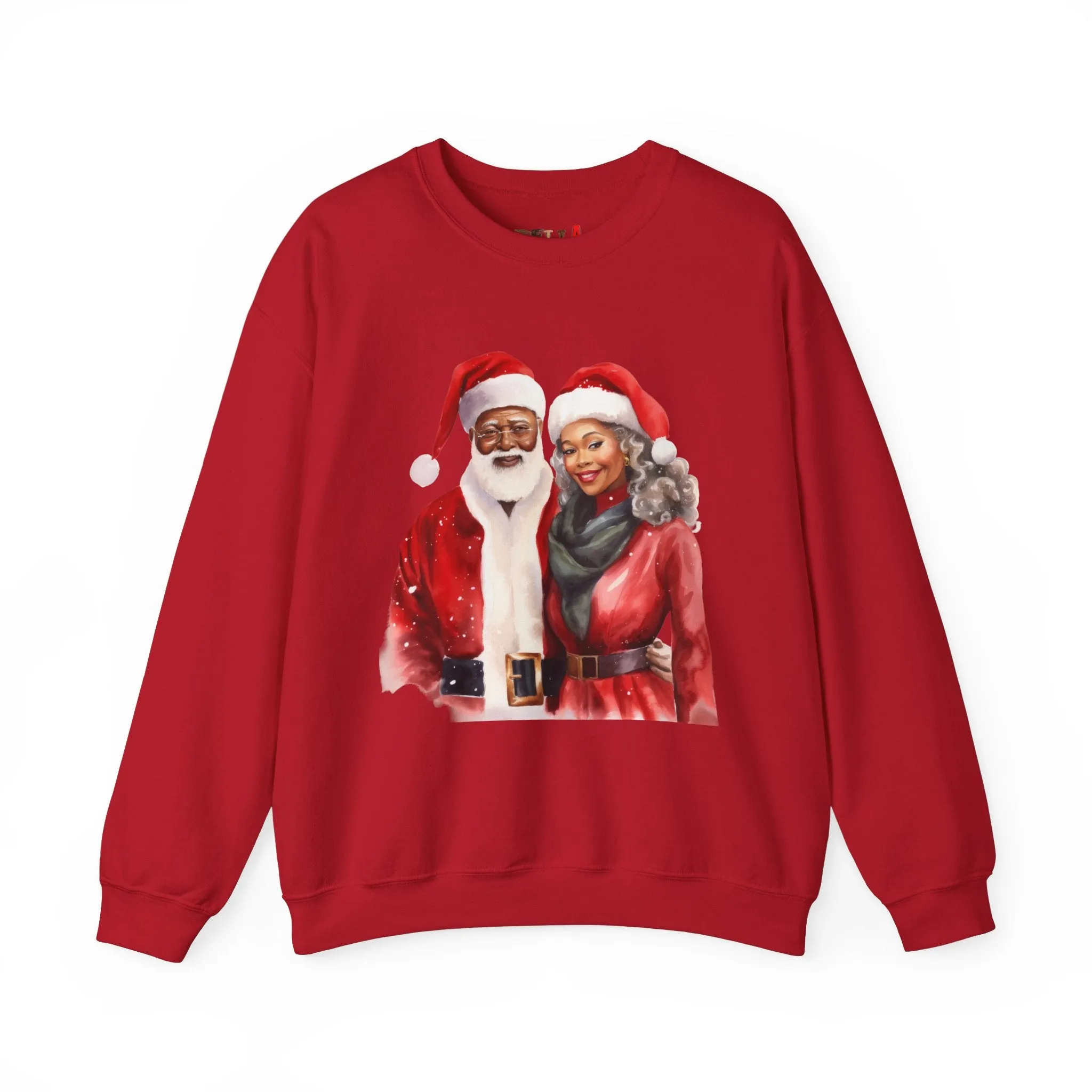Black Santa 7 Unisex Heavy Blend™ Crewneck Sweatshirt