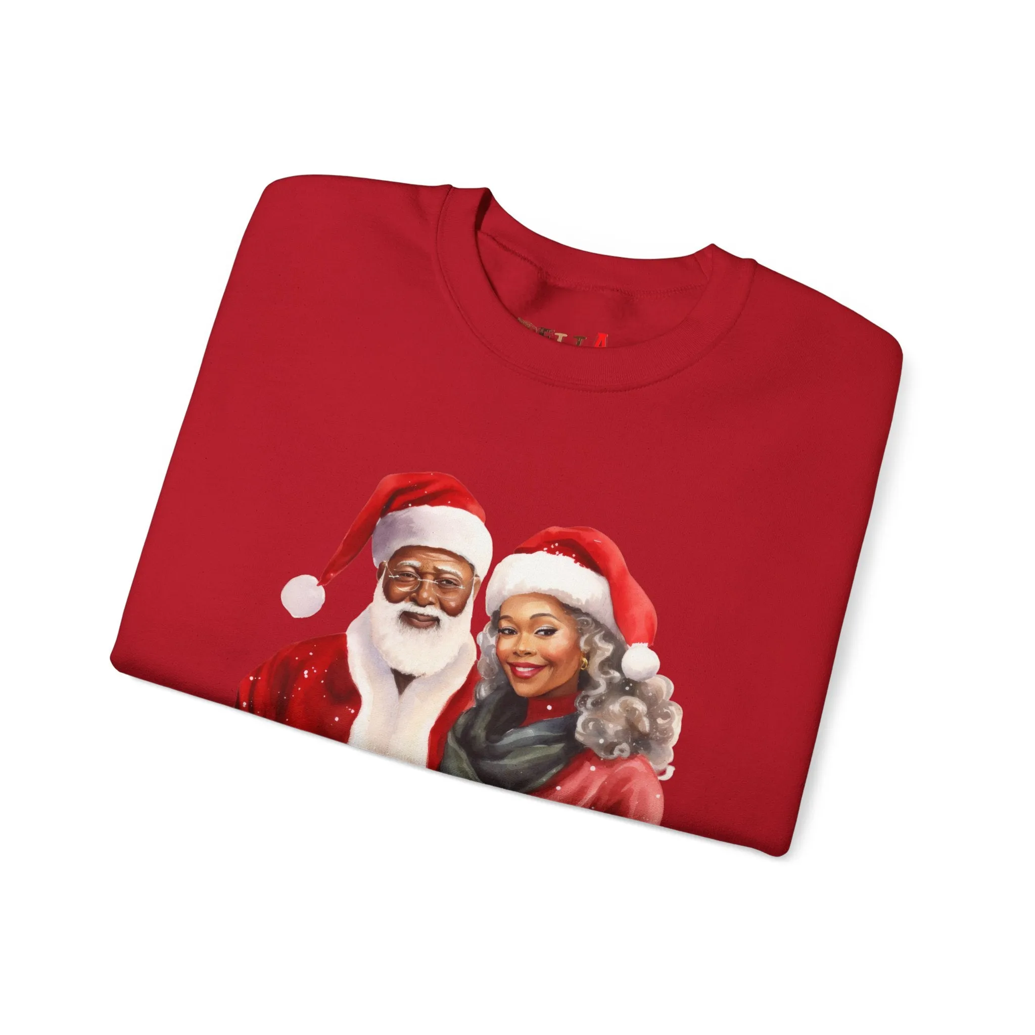 Black Santa 7 Unisex Heavy Blend™ Crewneck Sweatshirt
