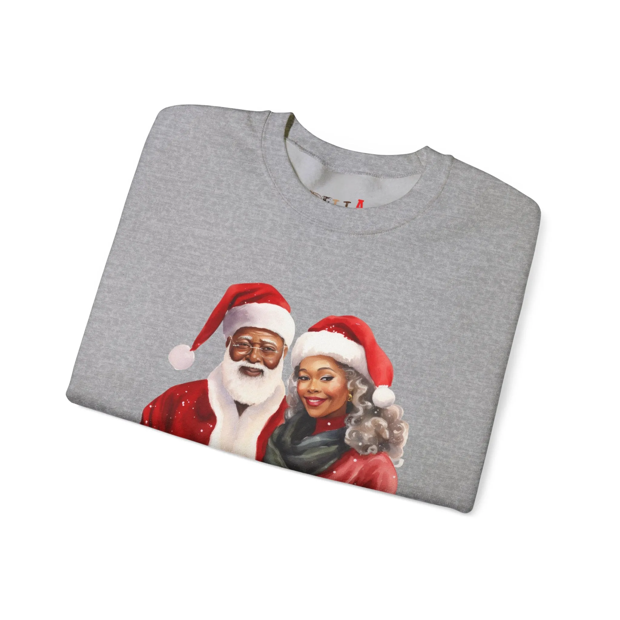 Black Santa 7 Unisex Heavy Blend™ Crewneck Sweatshirt