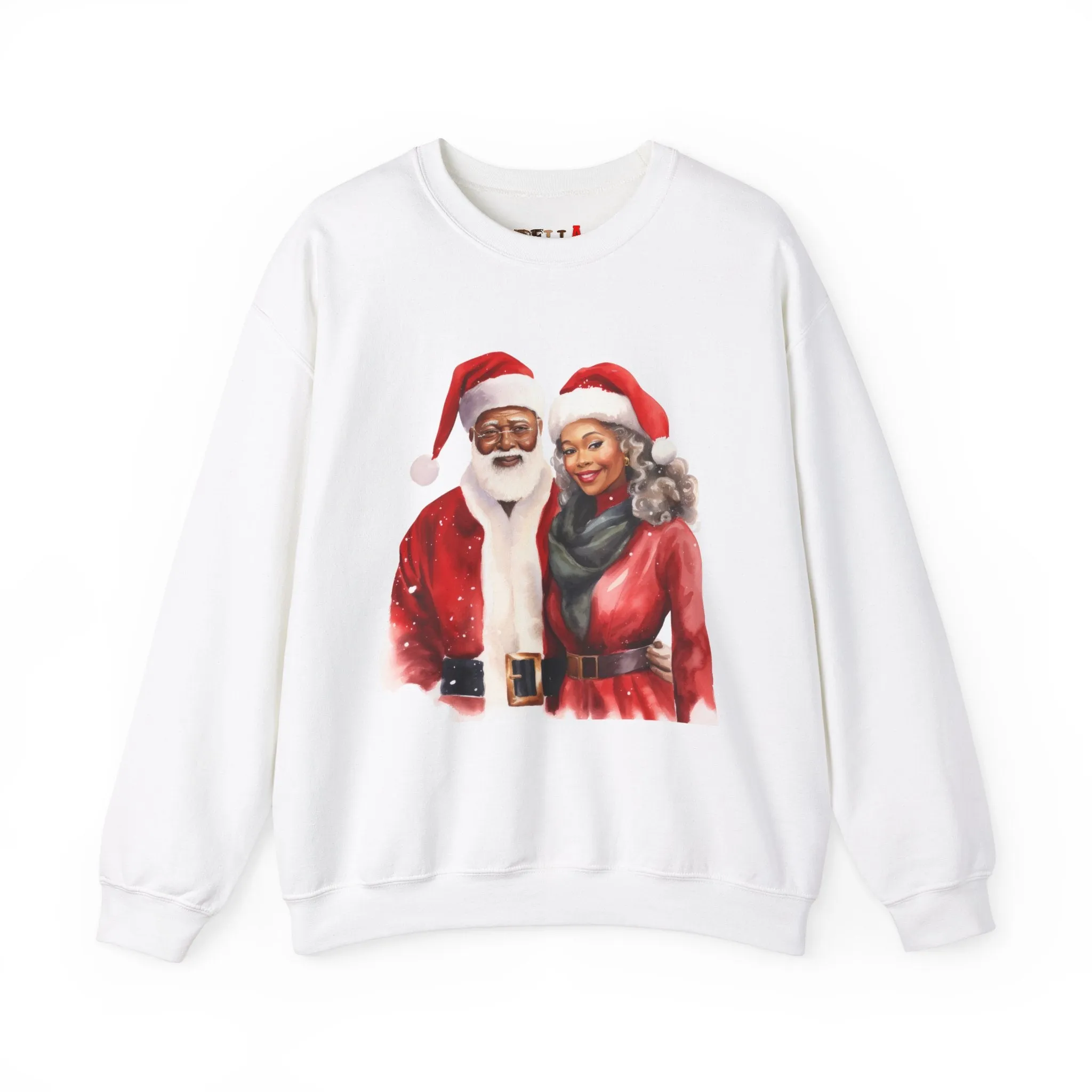 Black Santa 7 Unisex Heavy Blend™ Crewneck Sweatshirt