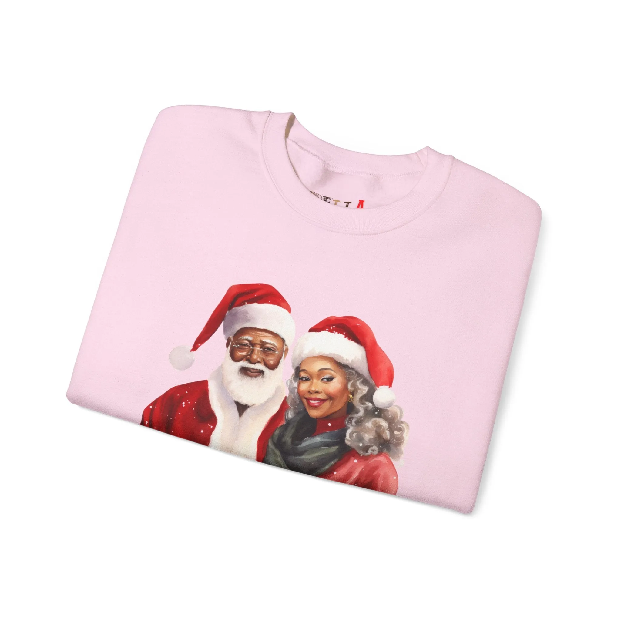 Black Santa 7 Unisex Heavy Blend™ Crewneck Sweatshirt