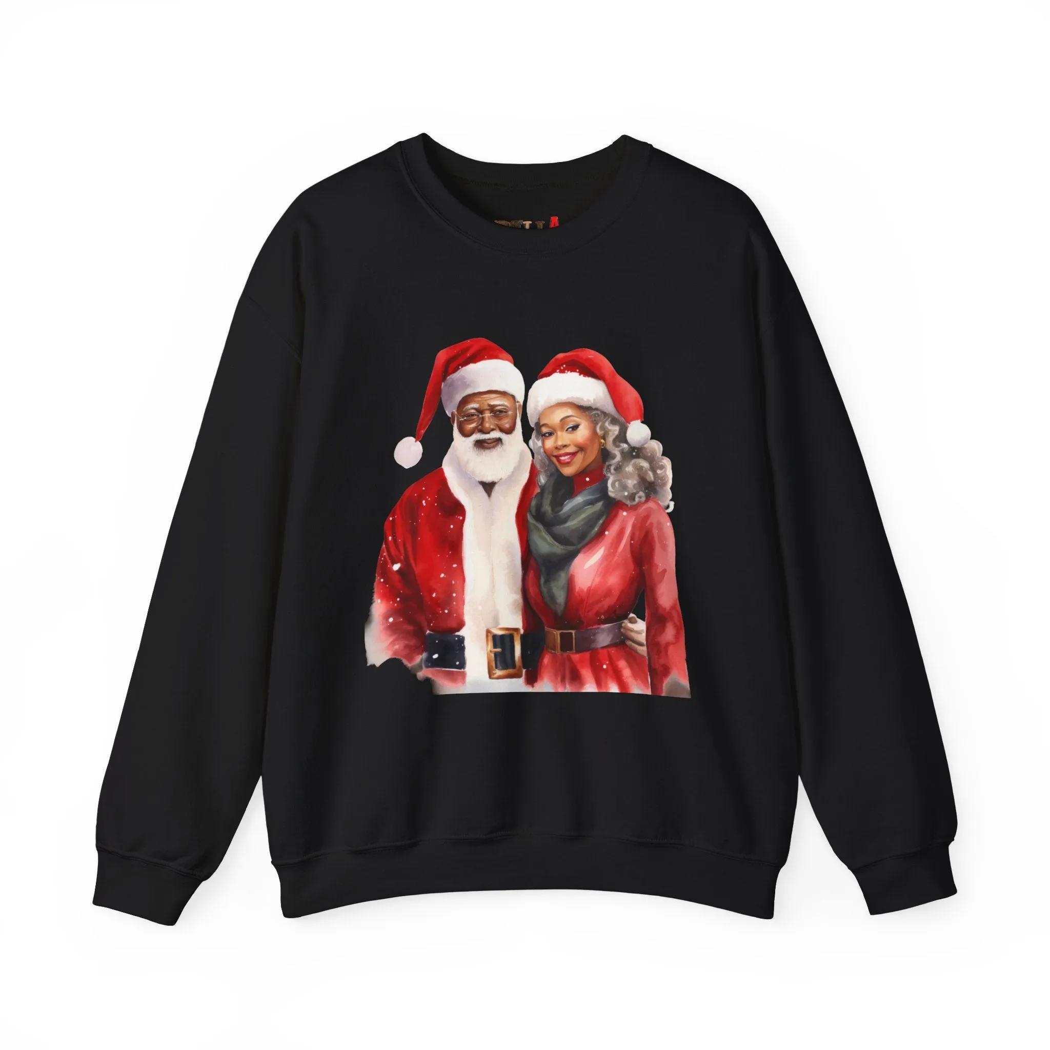 Black Santa 7 Unisex Heavy Blend™ Crewneck Sweatshirt