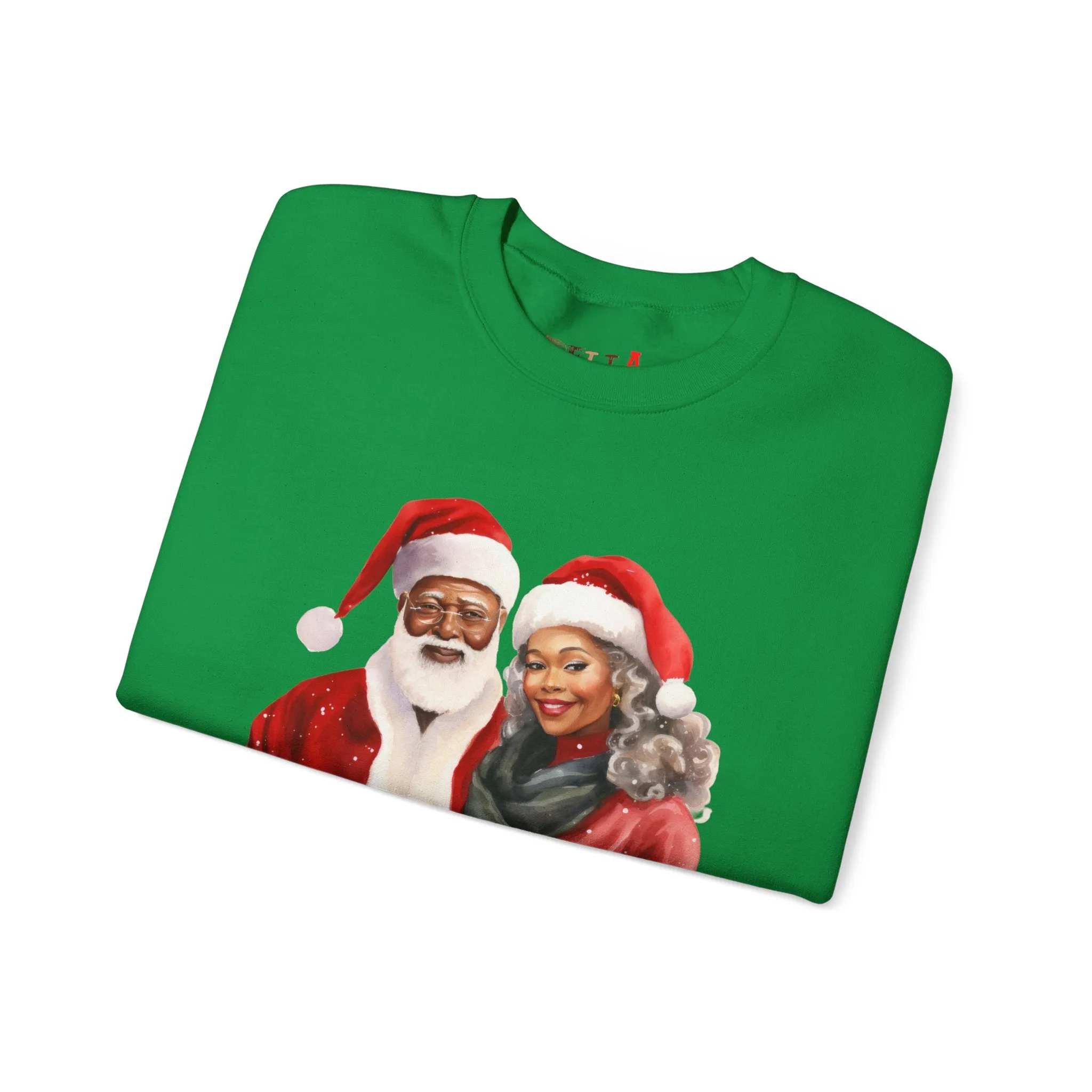 Black Santa 7 Unisex Heavy Blend™ Crewneck Sweatshirt