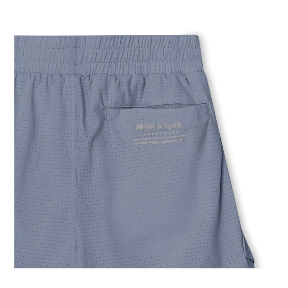 Blue Printed Logo Shorts