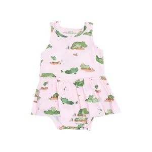BODYSUIT WITH SKIRT - ALLIGATOR PINK