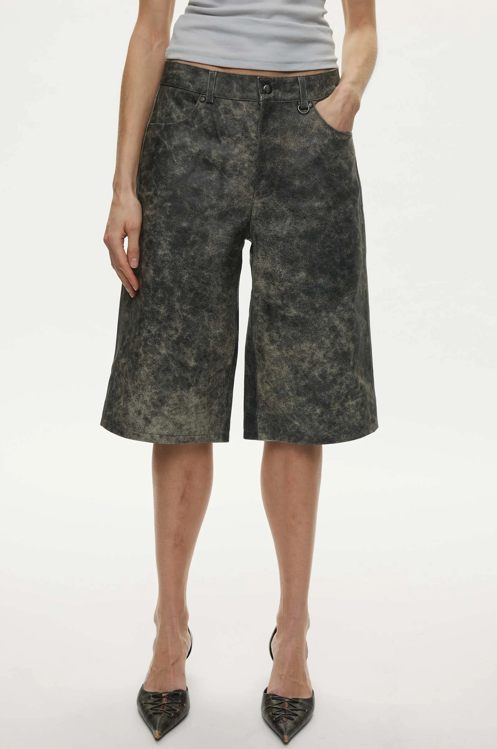 Bold Leather Shorts