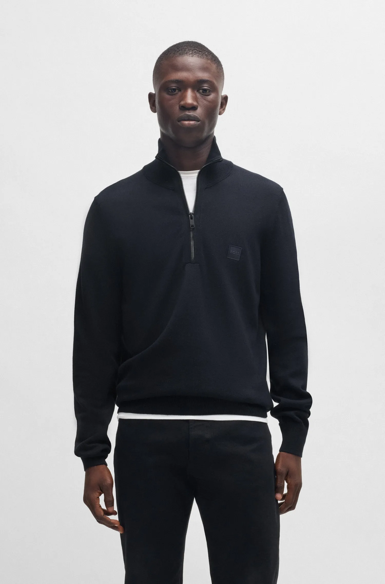 BOSS Sweaters Regular Fit in Cotton Mix - KANOBIX_S 10265846 01-50527585
