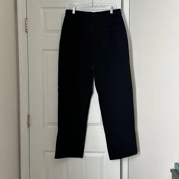 Brand New Grey Lab Los Angeles Criss Cross Waist Wide Leg Jeans Black Size 32