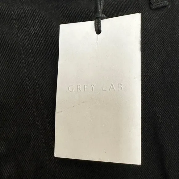 Brand New Grey Lab Los Angeles Criss Cross Waist Wide Leg Jeans Black Size 32