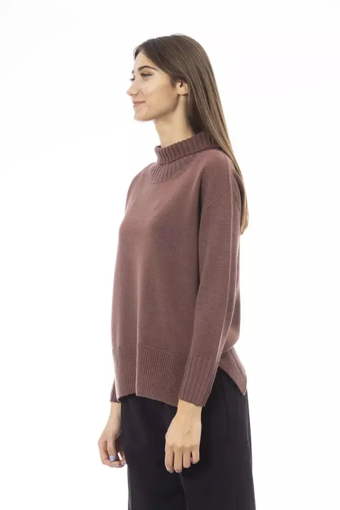 Brown Tencel Women Sweater