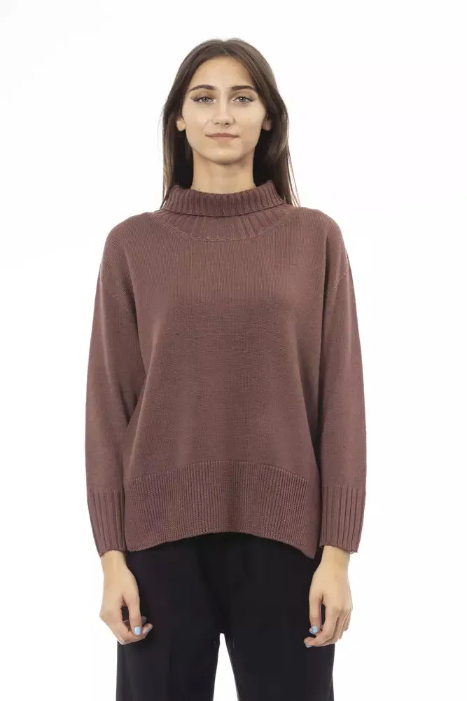 Brown Tencel Women Sweater