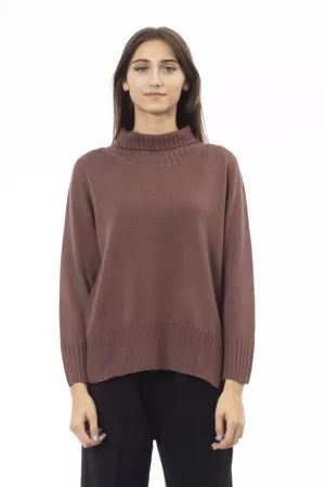 Brown Tencel Women Sweater