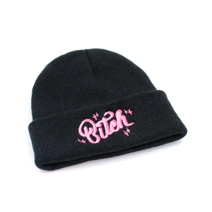 B*tch Knit Beanie Hat