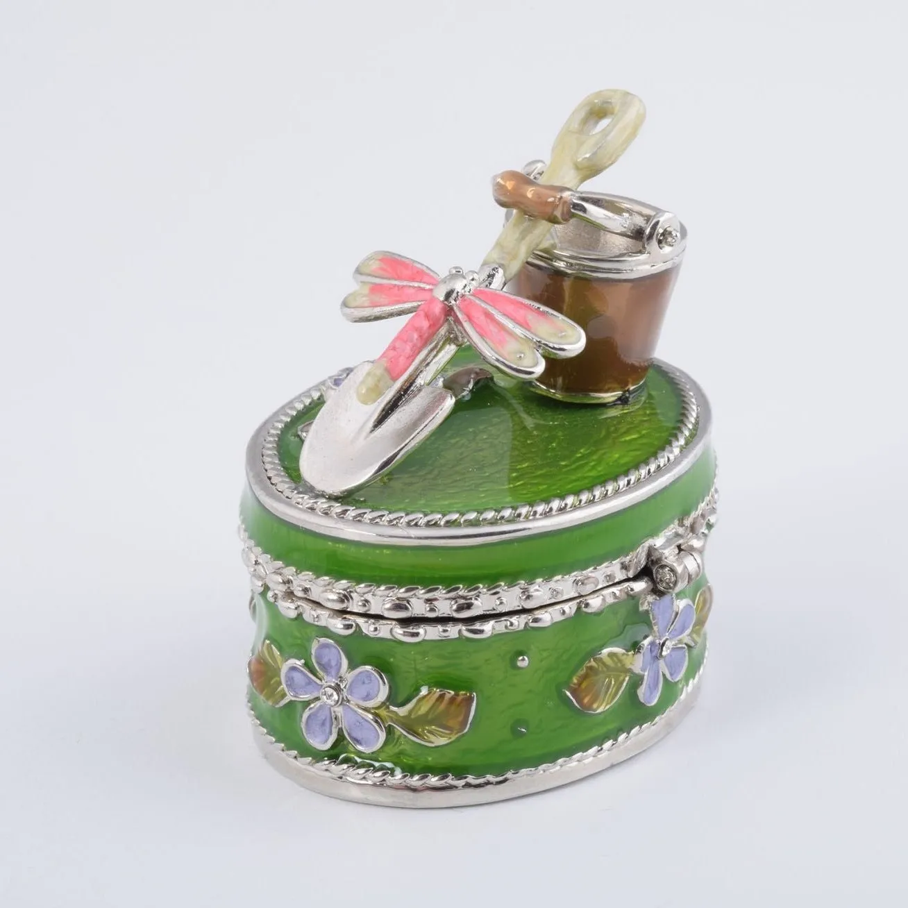 Bucket & a Shovel with Pink Dragonfly Box