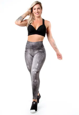 Calça Legging Fake Jeans