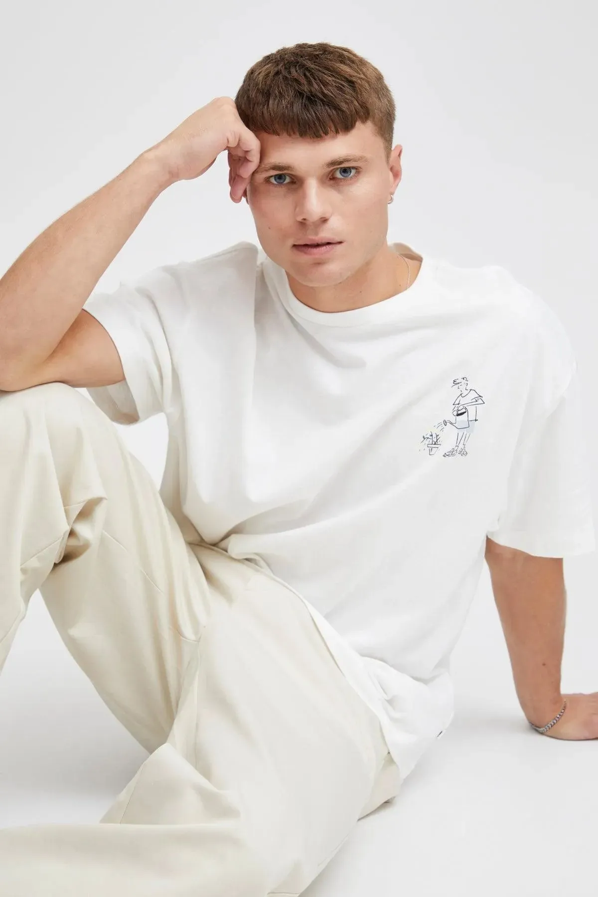 Camiseta !Solid Imre Off White