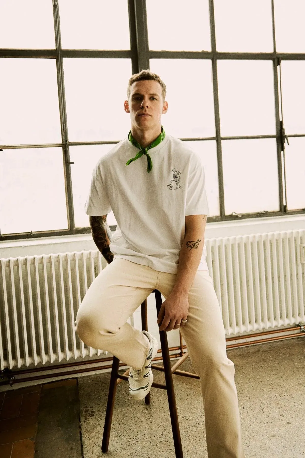 Camiseta !Solid Imre Off White