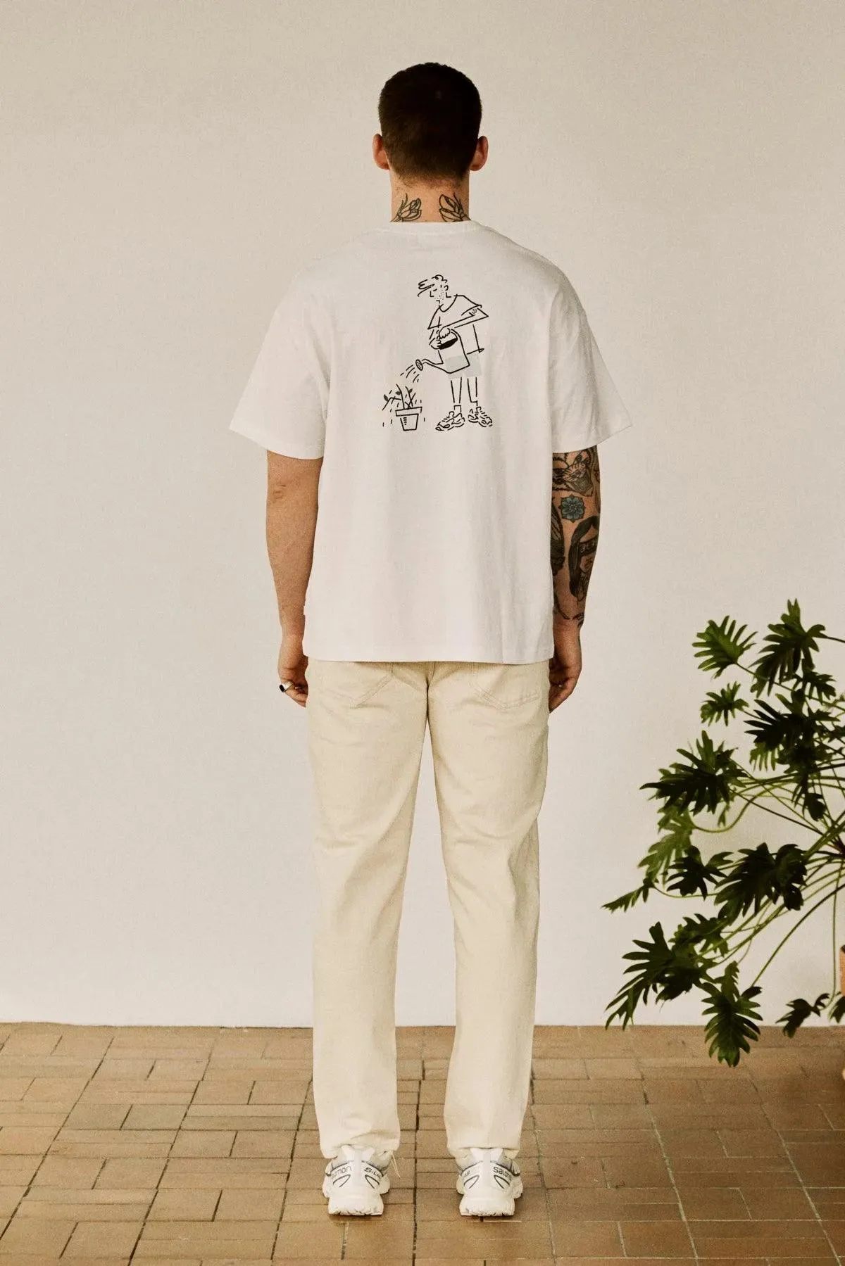 Camiseta !Solid Imre Off White