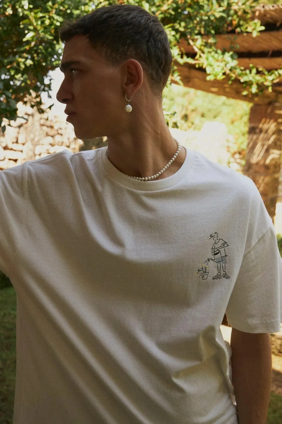 Camiseta !Solid Imre Off White