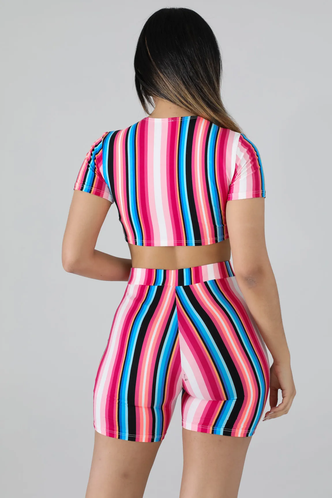 Candy Stripe Short Set