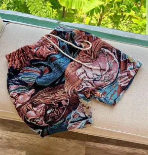 CHUCKY HANDMADE TAPESTRY JACQUARD FABRIC SHORTS