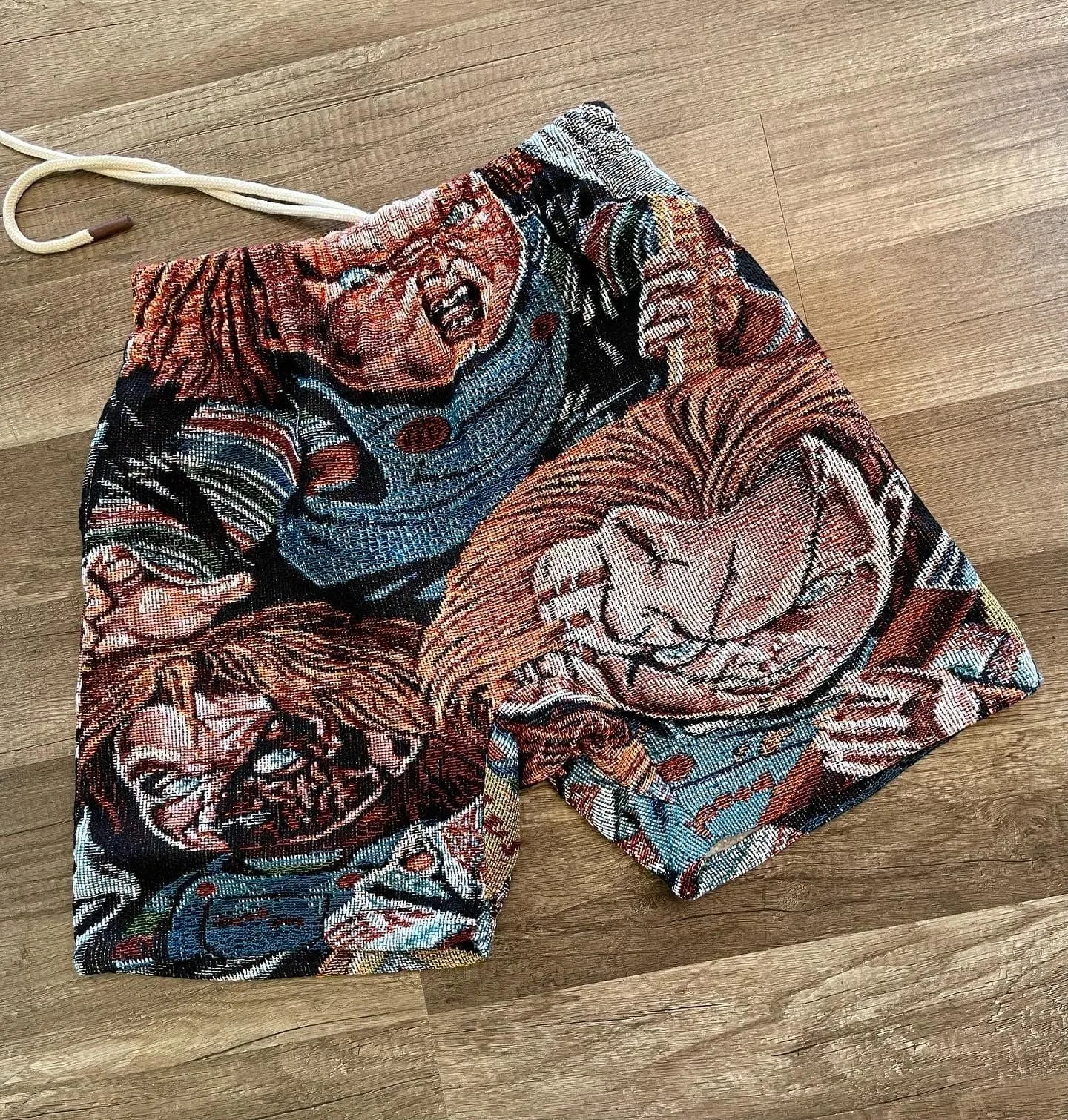 CHUCKY HANDMADE TAPESTRY JACQUARD FABRIC SHORTS