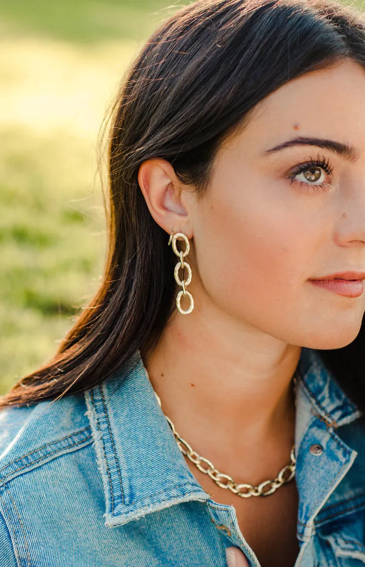 Classic Gold Link Earrings