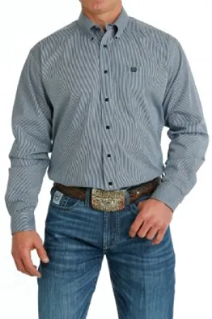 CLMTW105692X LTB-XXXL Mens Cinch L/S Shirt Nvy/Gry Pinstripe