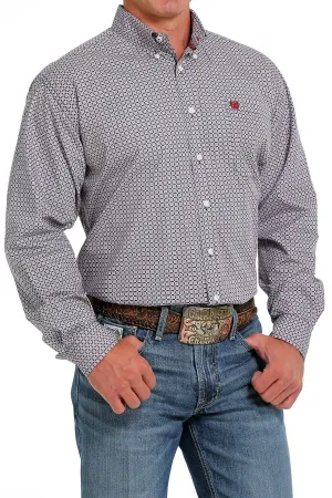 CLMTW1105619 Cinch Mens L/S Button up Geo Print