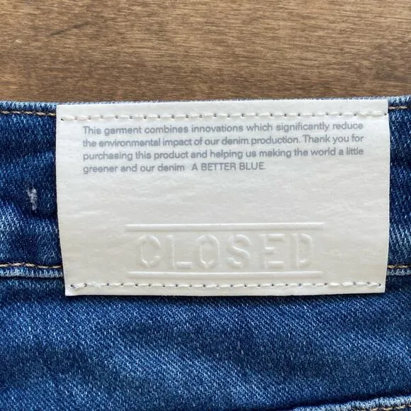 Closed Baker Skinny Jeans Womens Sz 27 Blue Organic Cotton Italian Denim Stretch