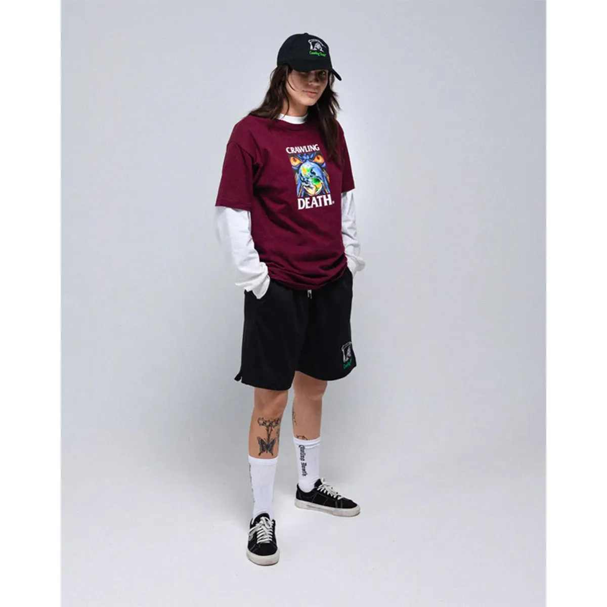 Crawling Death - Earth Control Tee Burgundy