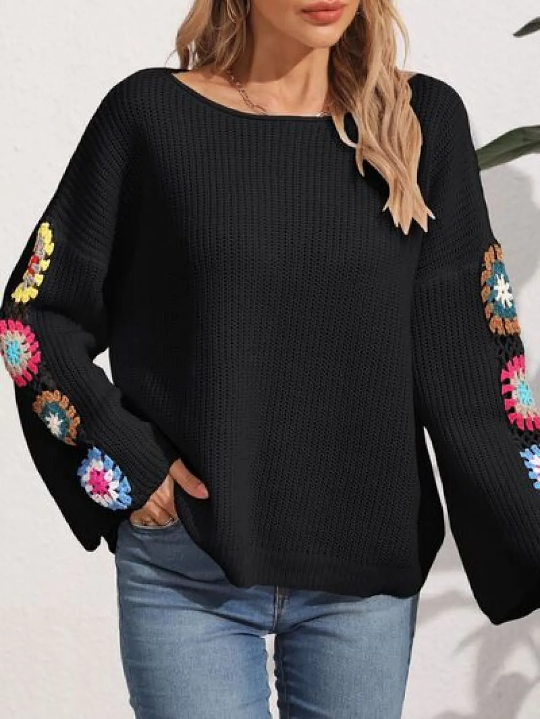 Crochet Sleeve Sweater