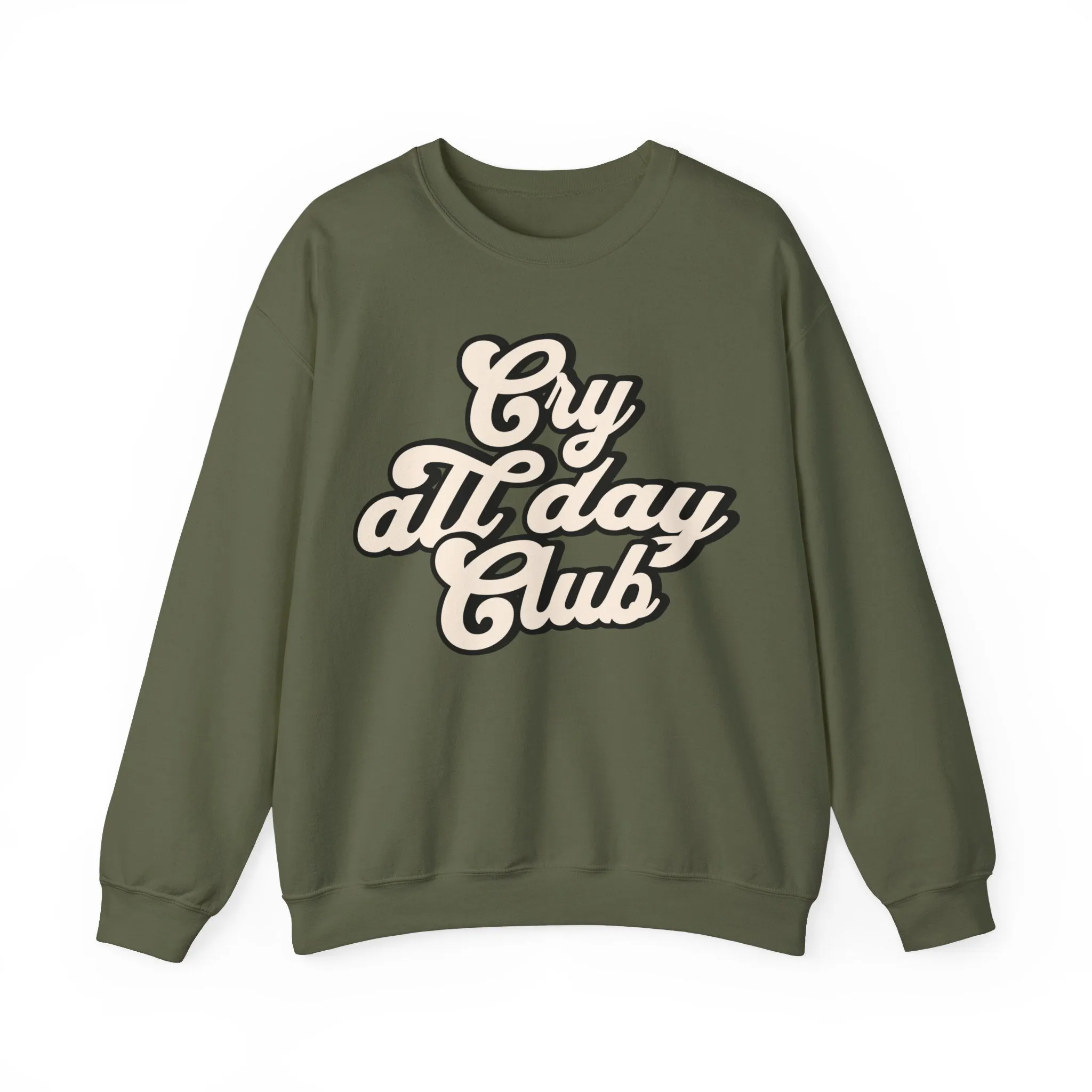 Cry All Day Club Unisex Heavy Blend™ Crewneck Sweatshirt - Grief, Death, Love, Loss, Mourning