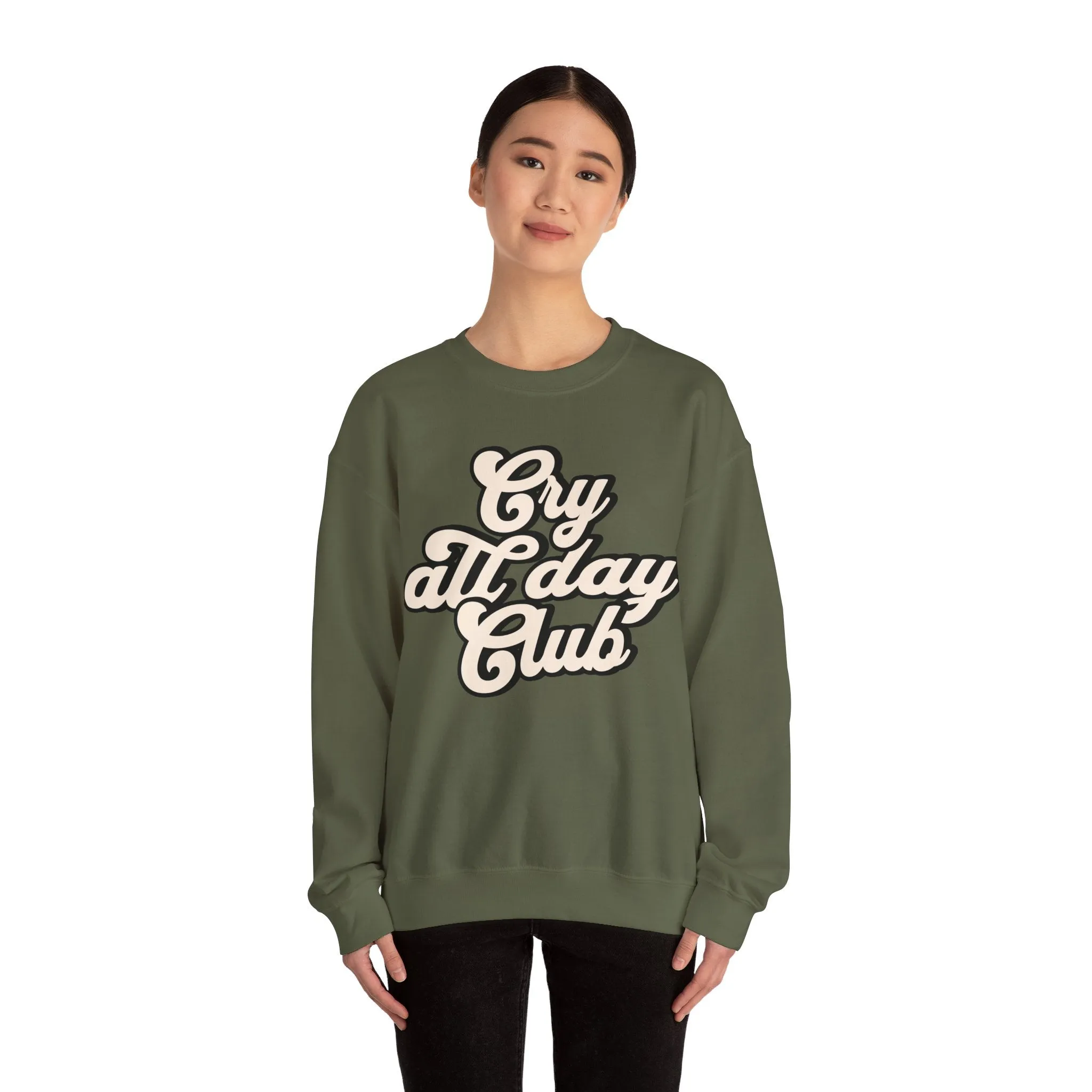 Cry All Day Club Unisex Heavy Blend™ Crewneck Sweatshirt - Grief, Death, Love, Loss, Mourning