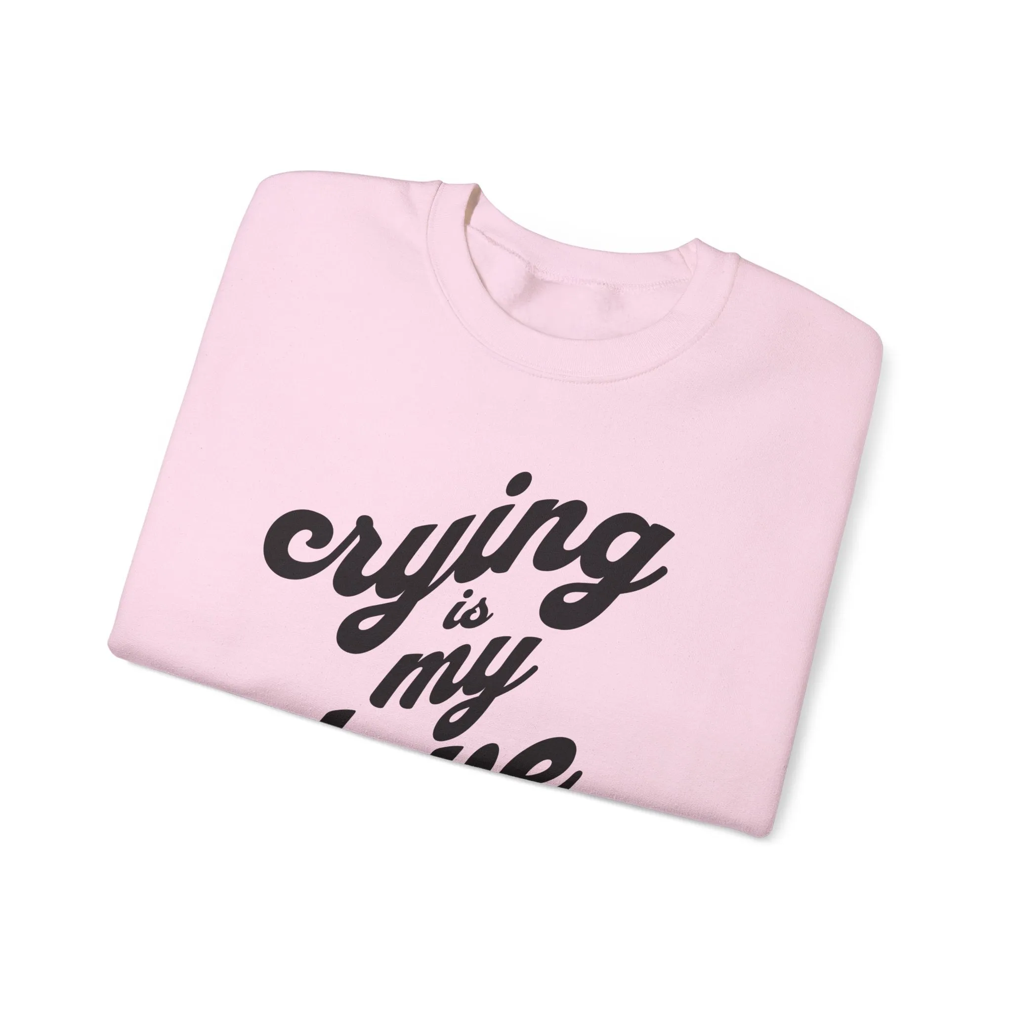 Crying is My Love Language Unisex Heavy Blend™ Crewneck Sweatshirt - Grief, Death, Love, Loss, Mourning
