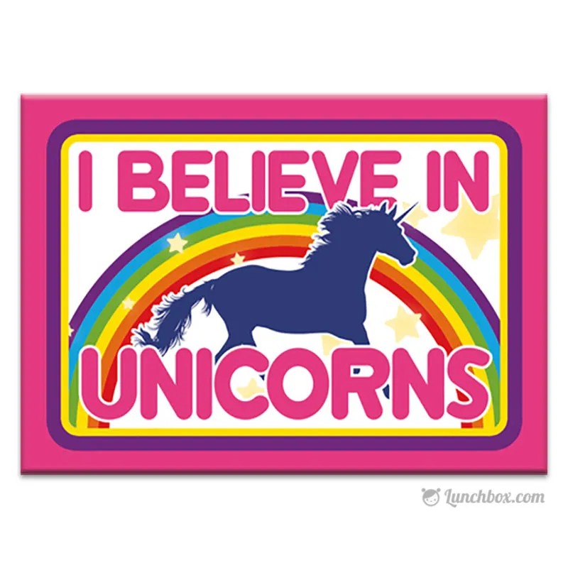 Custom Lunch Box - I Believe in Unicorns