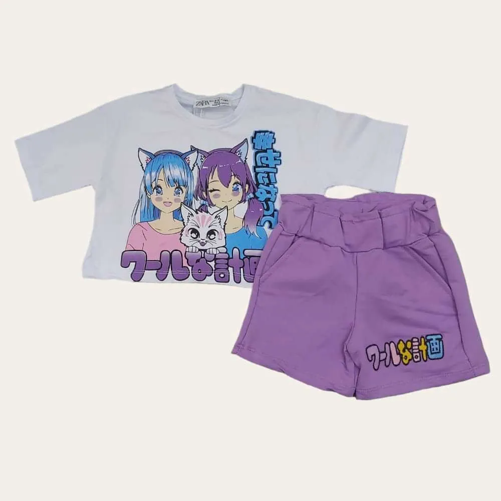 Cute Anime Girls Shorts Set S-101