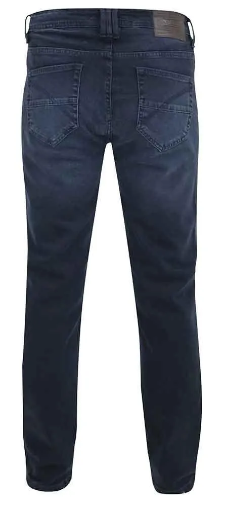 D555 Men's HOCKLIFFE-Dark Wash Stretch Denim Jeans In 1959 Fit in Dark Wash, 40 to 60
